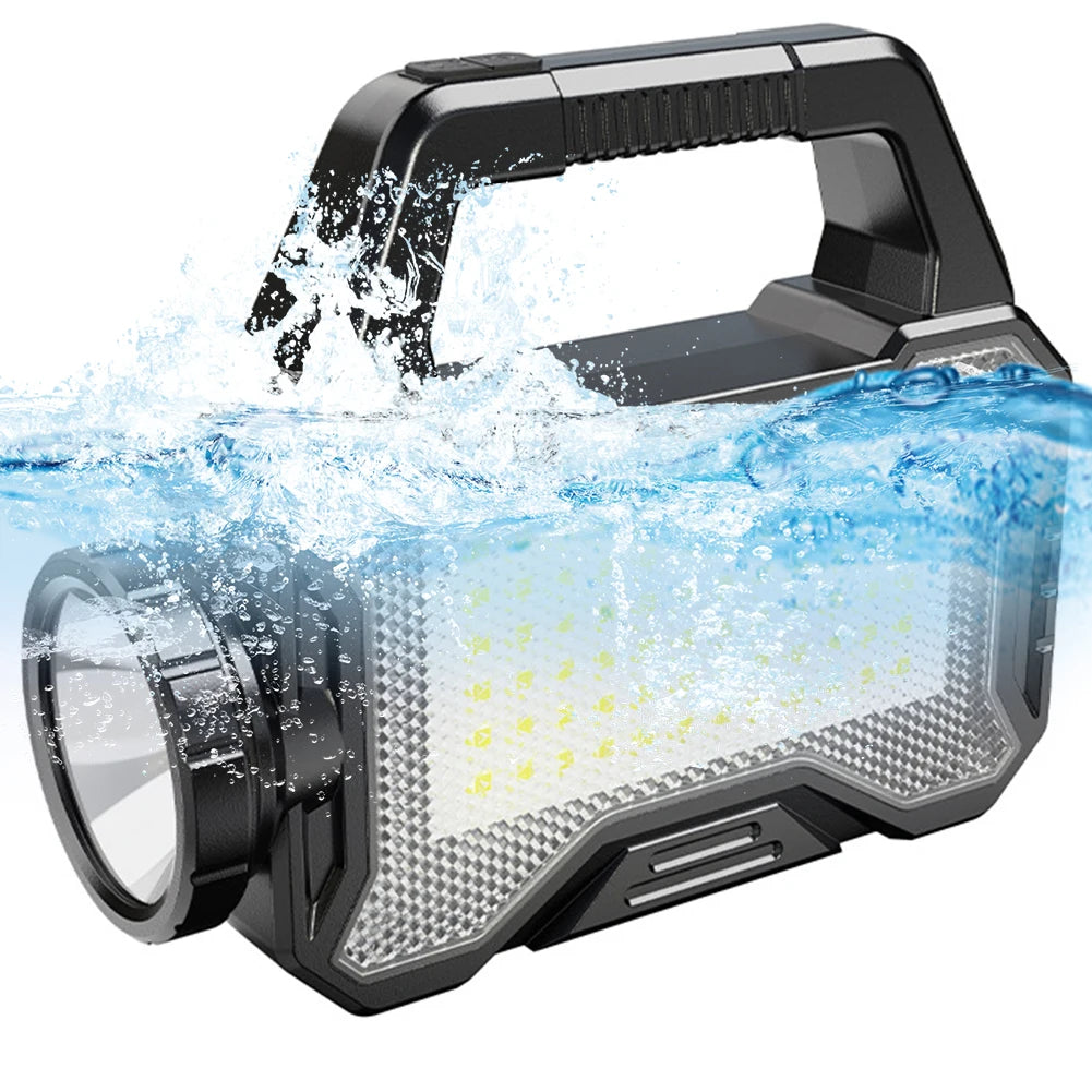 Alloet Solar Rechargeable Flashlight Waterproof Camping Lantern