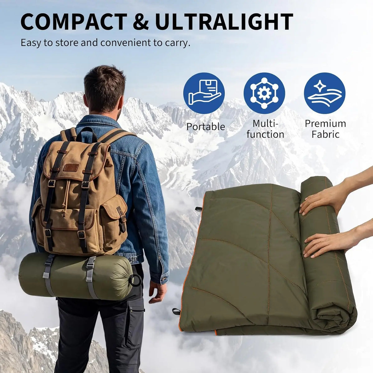 Tacleekii Waterproof Outdoor Travel And Camping Blanket