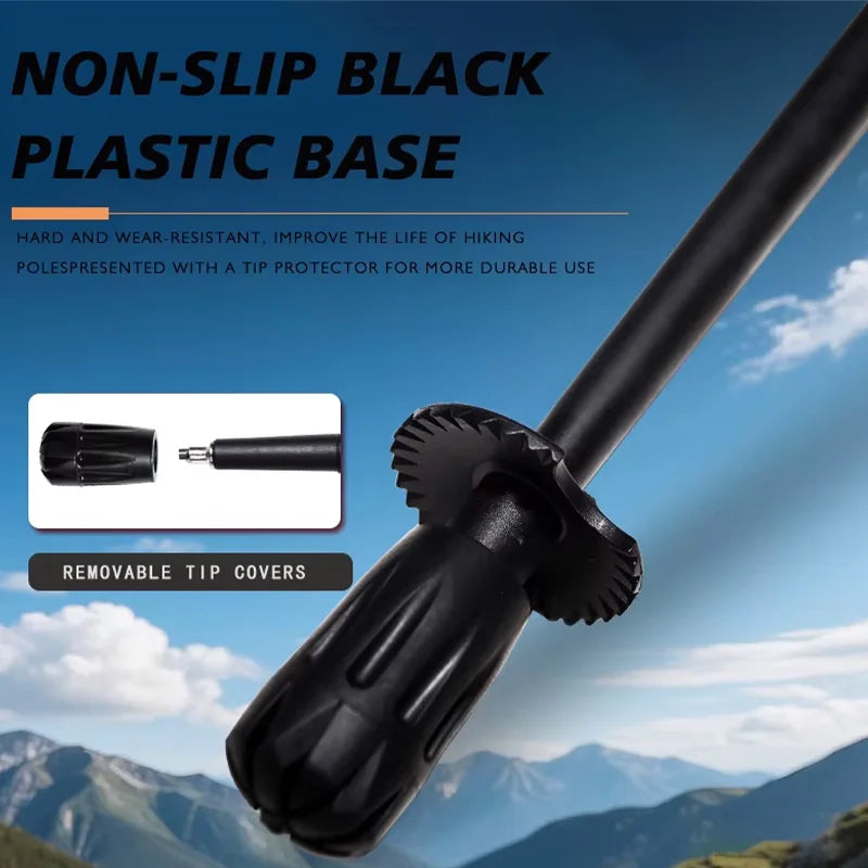 OKHEALING Foldable Carbon Fiber Trekking Poles for Hiking
