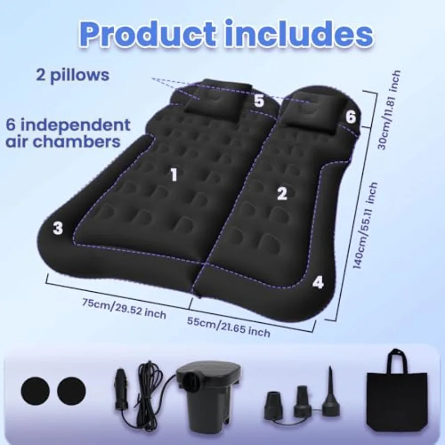 Portable Inflatable Car Air Mattress for SUV and Truck Camping