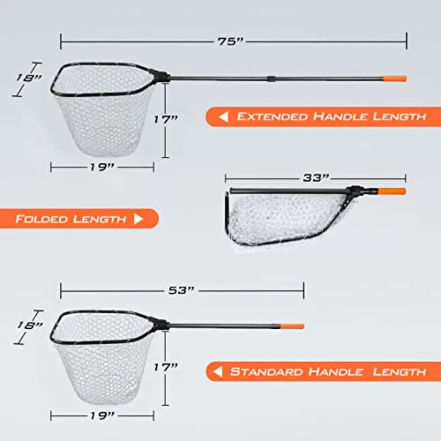 Fishing Net With Soft Eva Foam Handle And Nylon Mesh