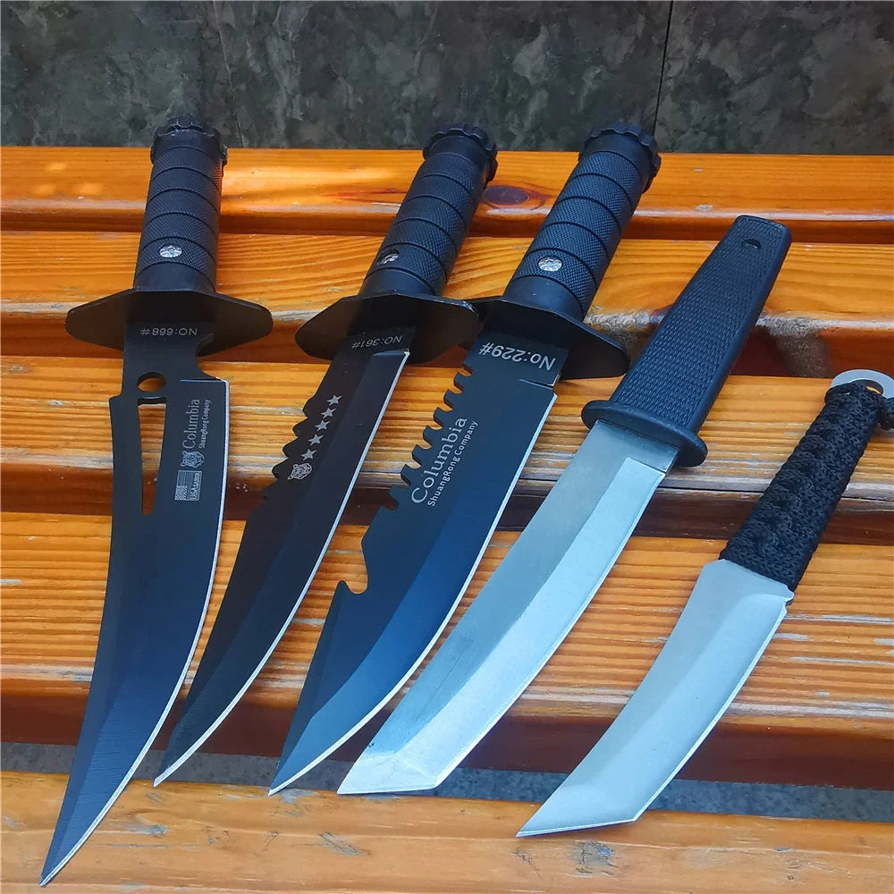 Bowie Fixed Blade Hunting Knife With Sheath