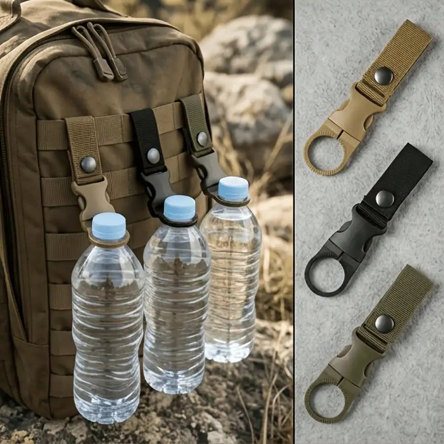 Outdoor Nylon Water Bottle Carabiner Hook Set