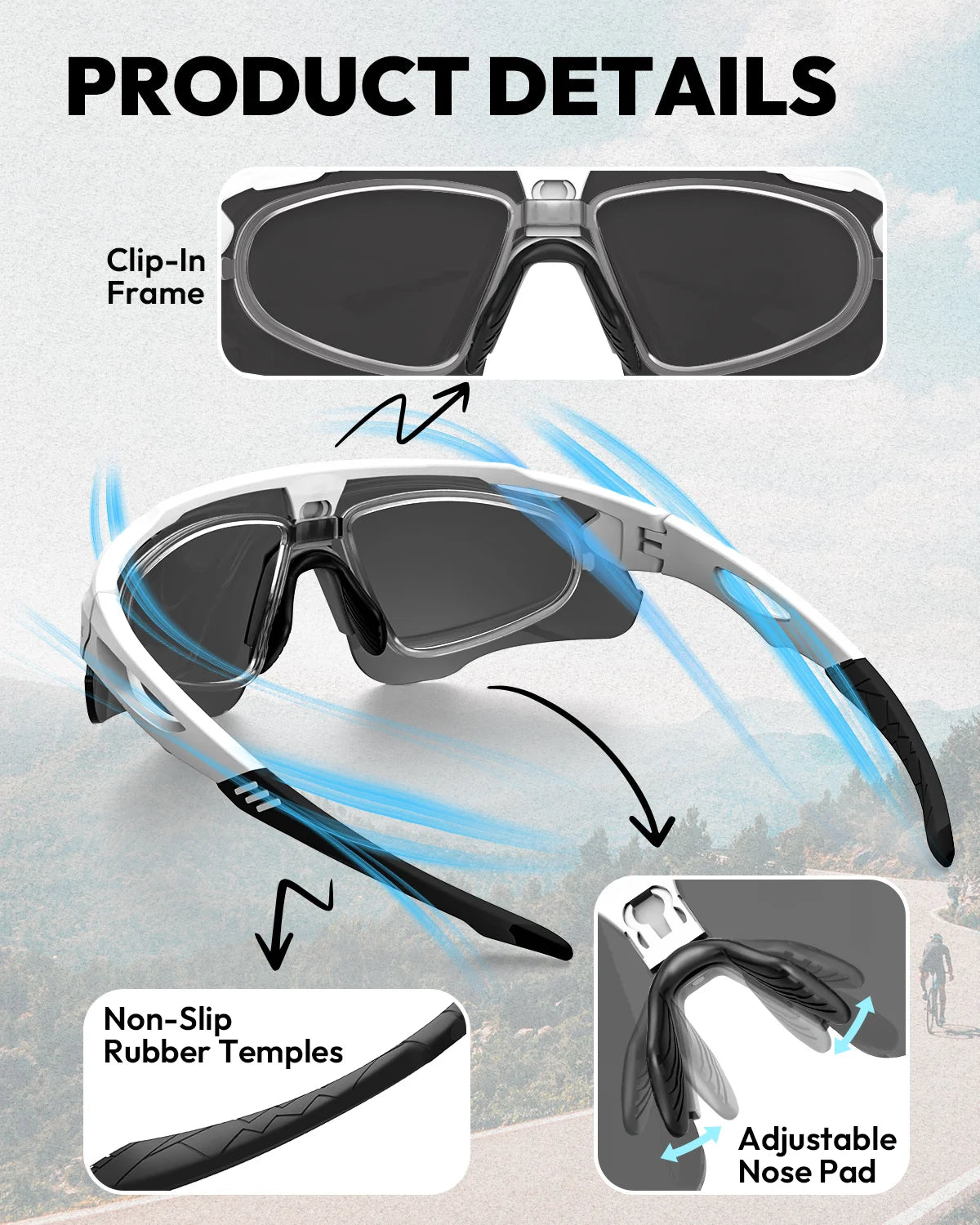 Polarized UV400 Cycling Sunglasses for Outdoor Sports