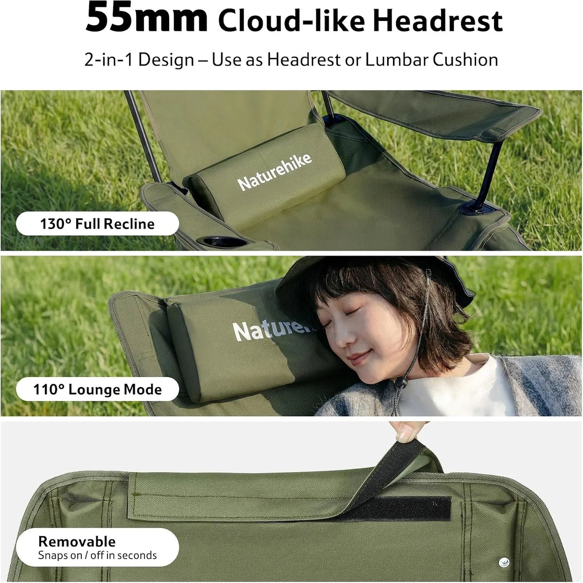 Naturehike Adjustable Folding Recliner Camping Chair With Footrest