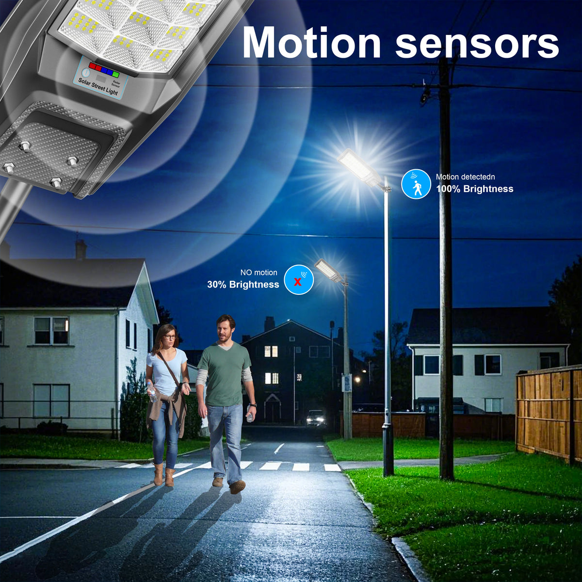 IP65 Waterproof Solar Flood Light With Motion Sensor And Remote Control