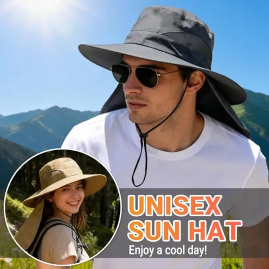 Wide Brim Sun Bucket Hat With UPF 50 UV Protection