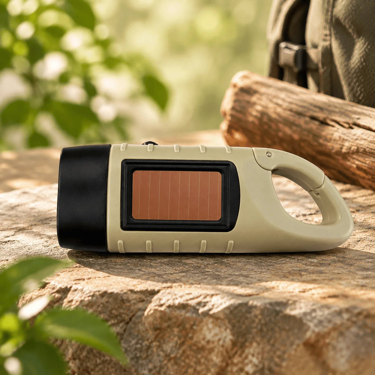 STONEGO Solar Powered LED Flashlight With Emergency Charging Light