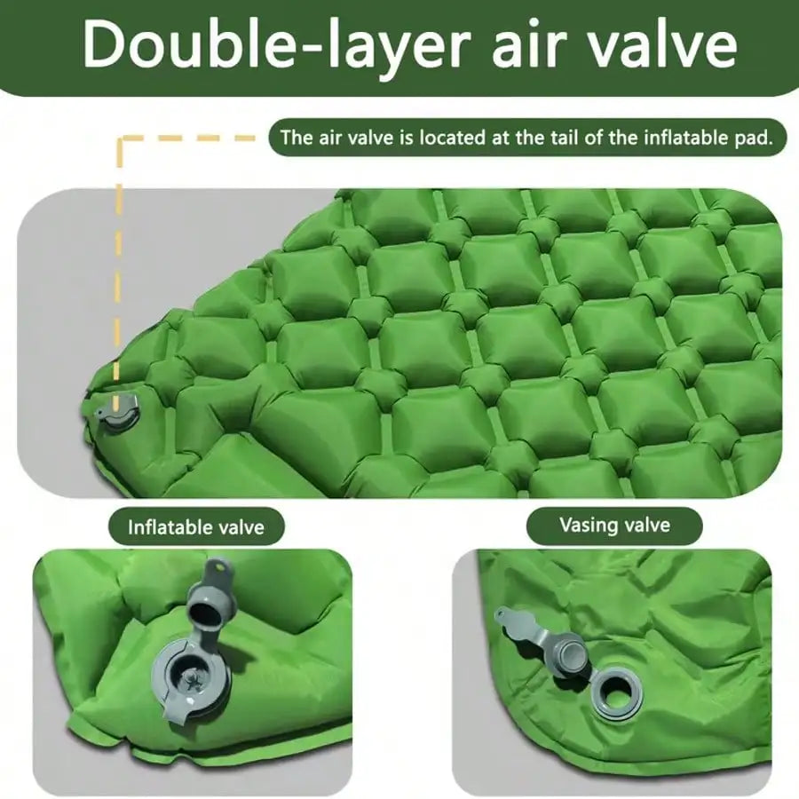 Inflatable Camping Mattress With Pump And Portable Headrest