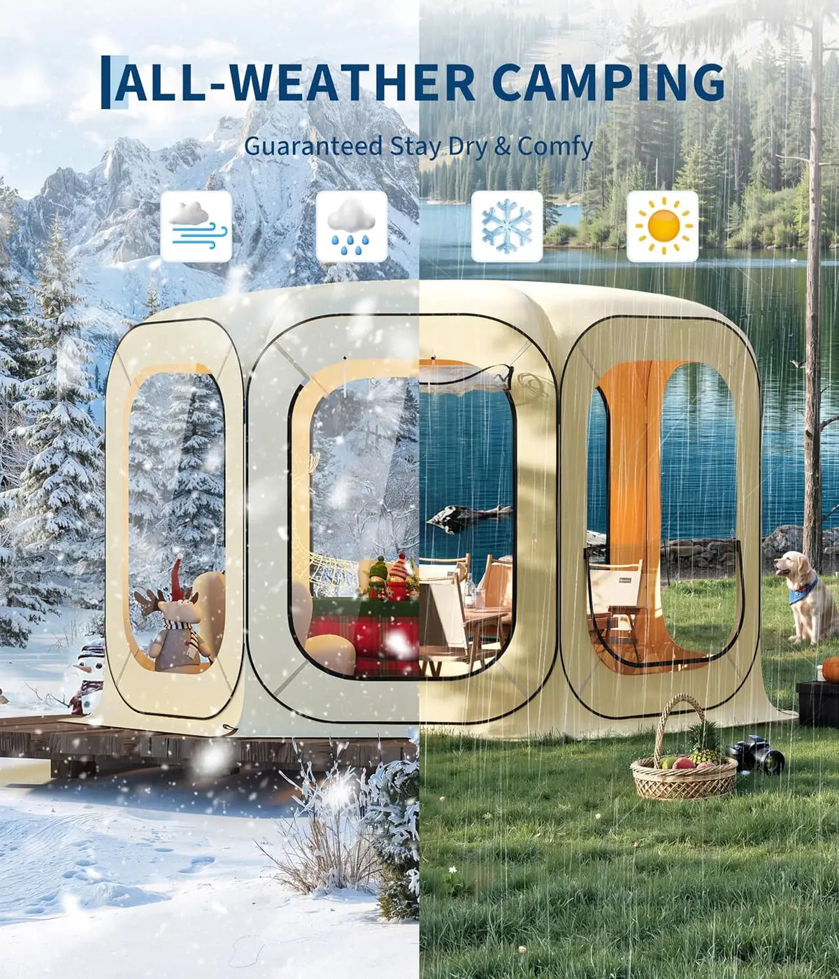 Tacleekii Portable Pop Up Screen Tent Shelter