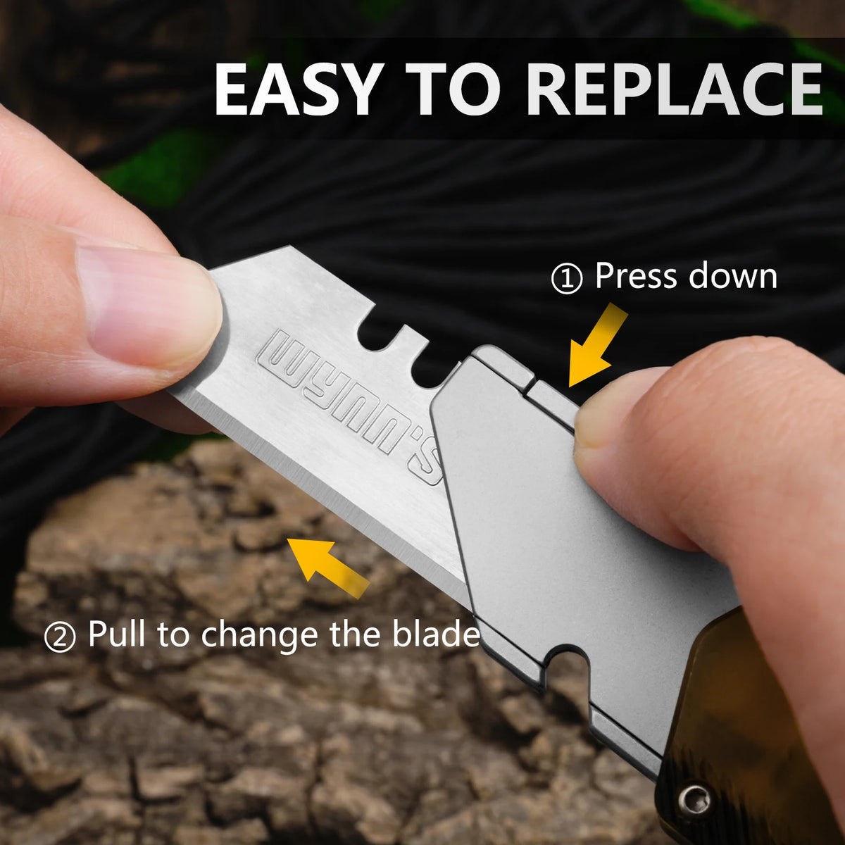 TGZUO Aluminum Alloy Utility Knife With Replacement Blades