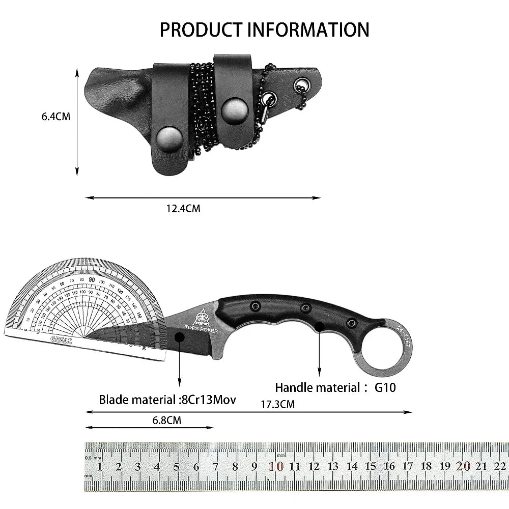 DIY Supplies Fixed Blade Outdoor Camping Knife With Sheath