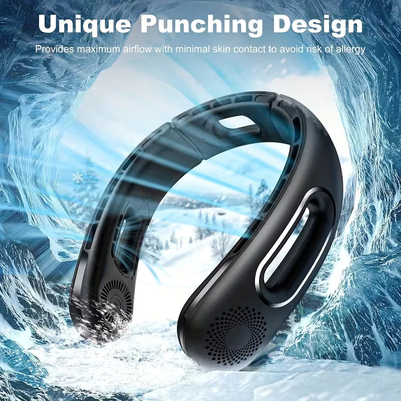 Portable Rechargeable Hands Free Bladeless Neck Fan