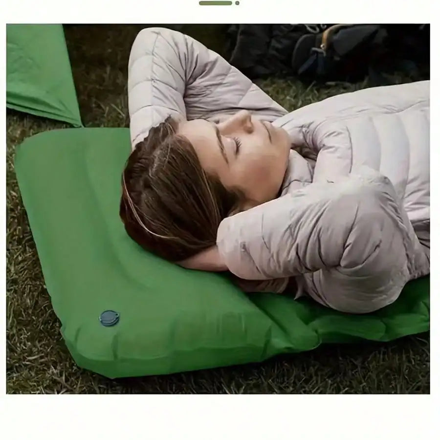Inflatable Camping Mattress With Pump And Portable Headrest