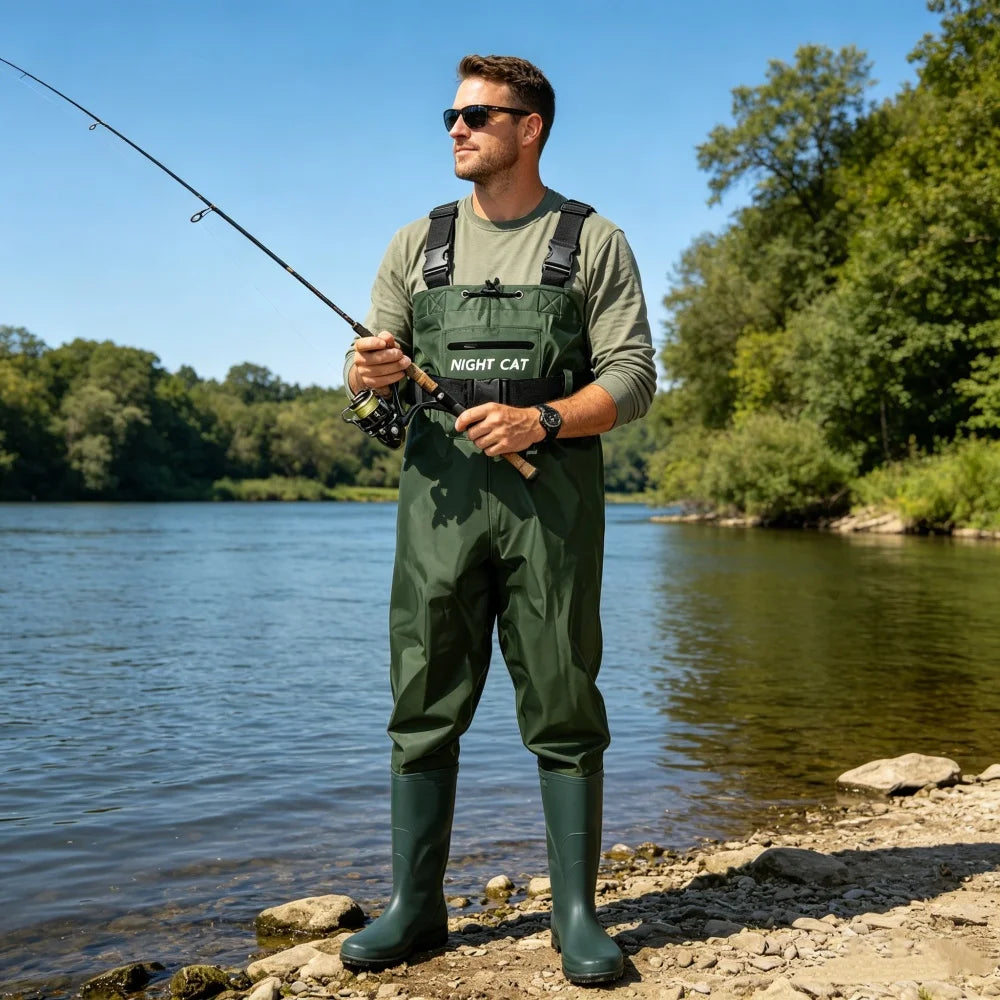 Night Cat Waterproof Chest Waders With Boots Fishing Hunting
