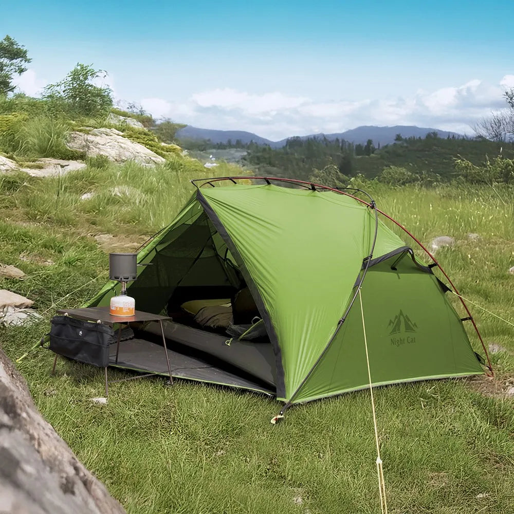 Night Cat Ultralight Waterproof Backpacking Tent For Hiking And Camping