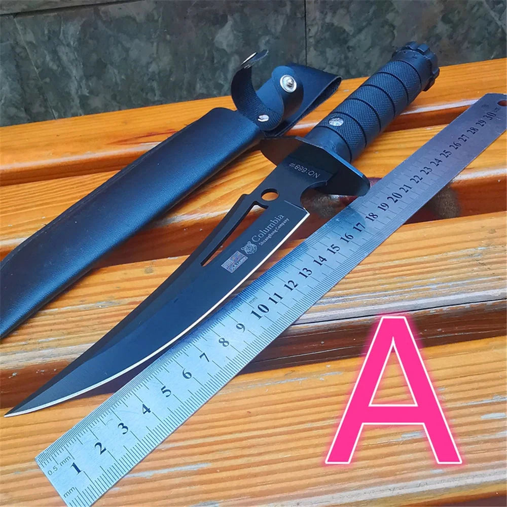 Bowie Fixed Blade Hunting Knife With Sheath