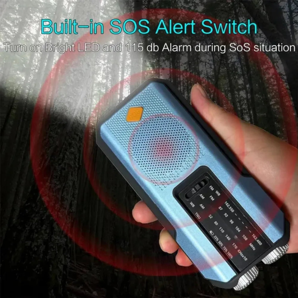 STONEGO Emergency Solar Hand Crank NOAA Weather Radio