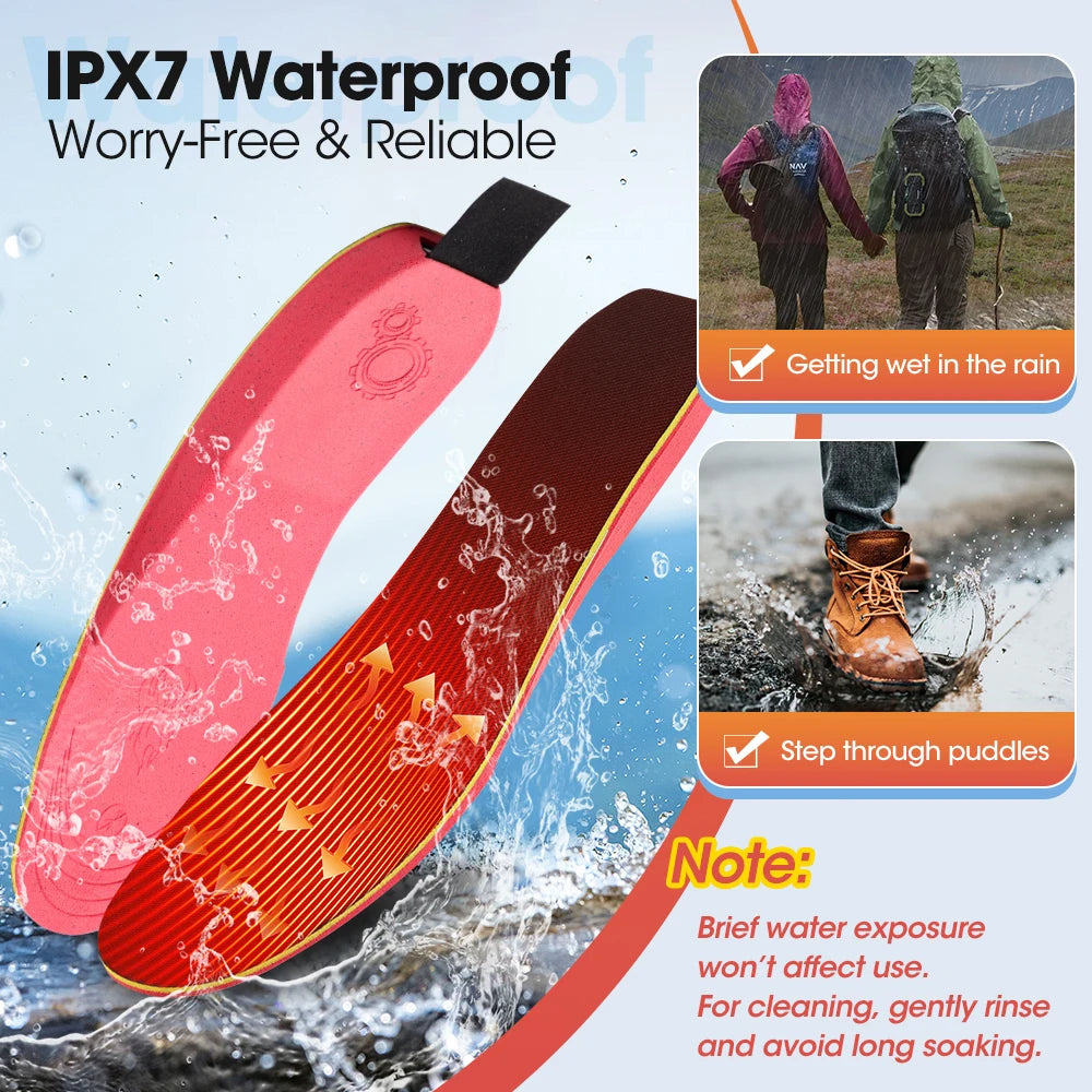 Rechargeable App Controlled Heated Insoles With Smart Temperature Control