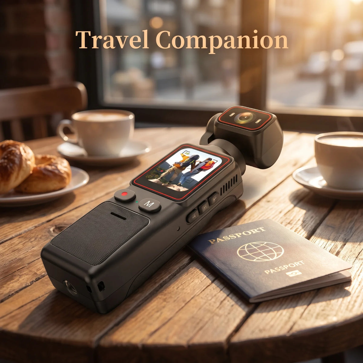 Handheld Three Axis Gimbal Camera For Vlogging And Travel