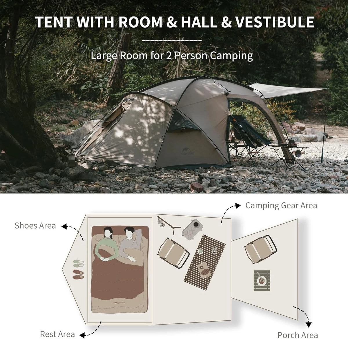 Naturehike Massif Hot Tent Stove Jack Waterproof Four Season Camping