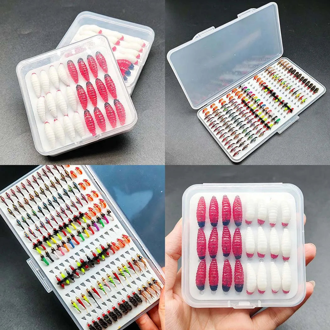 Fly Fishing Flies for Trout and Salmon With Storage Boxes
