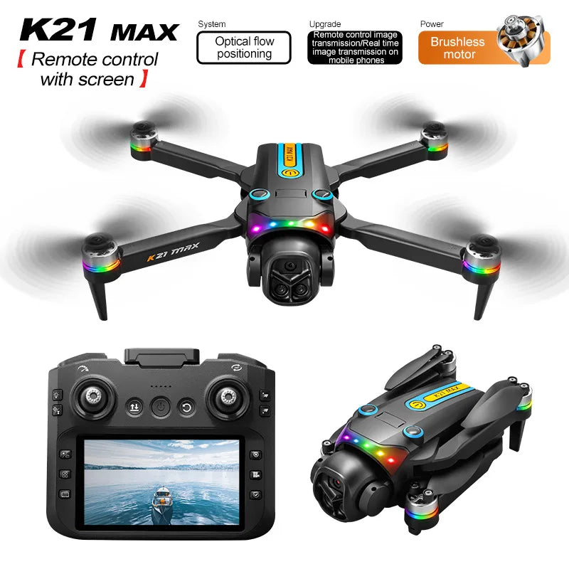 ZNLYRION K21MAX Foldable Brushless Camera Drone With Screen Remote