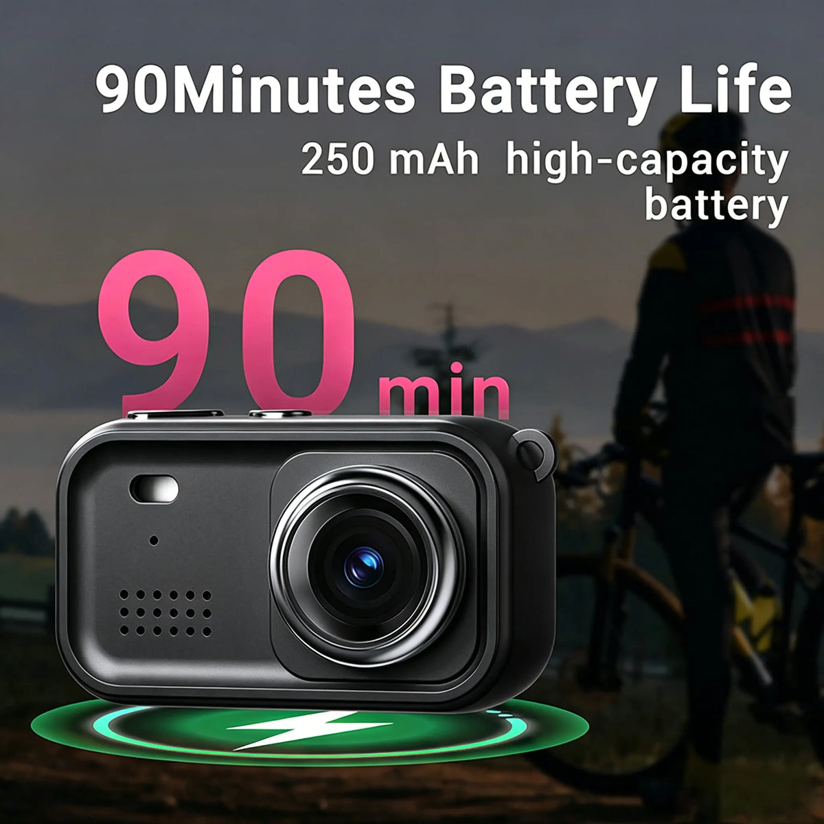 Portable 1080P Vlogging Camera With Viewing Screen