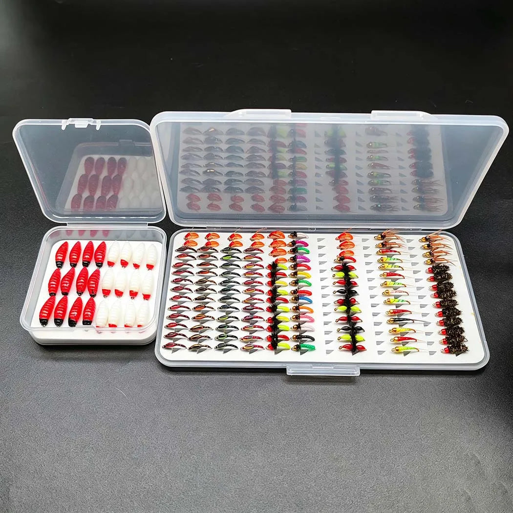 Fly Fishing Flies for Trout and Salmon With Storage Boxes