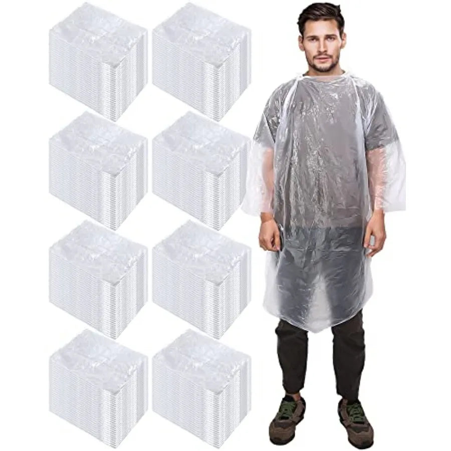Disposable Hooded Rain Ponchos For Emergency And Travel