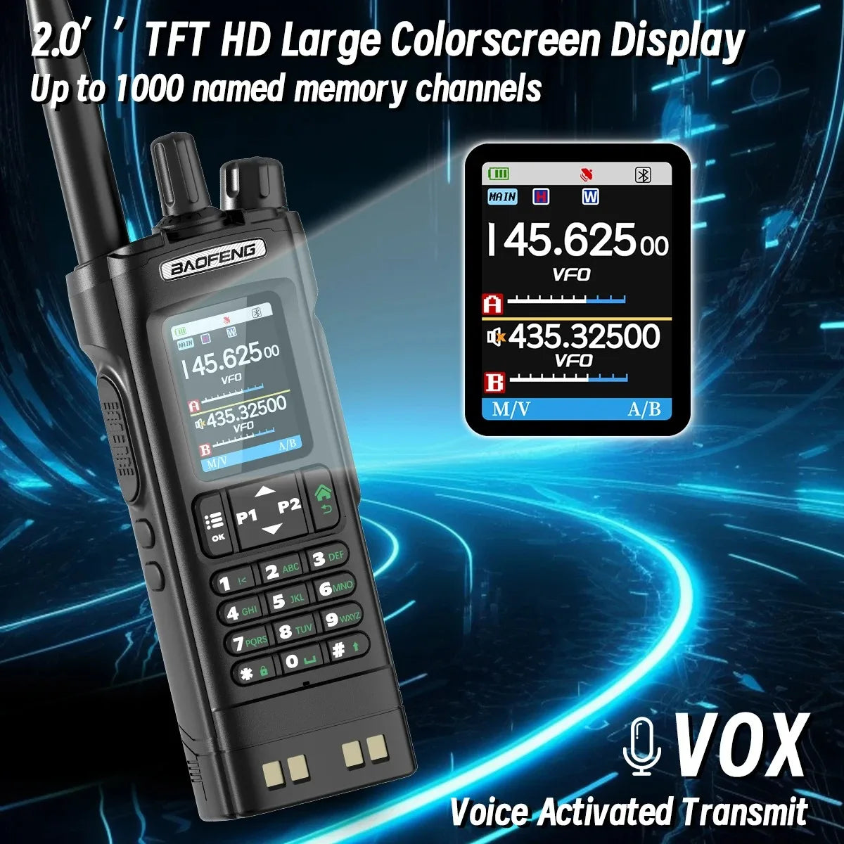 BAOFENG UV-32 GPS Bluetooth Two Way Radio Walkie Talkie