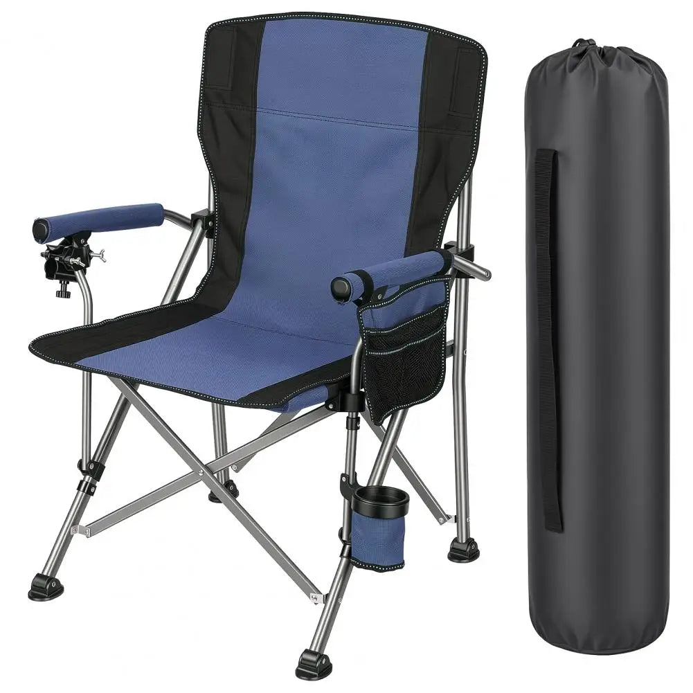 Folding Fishing Chair With Rod Holder And Cup Holder