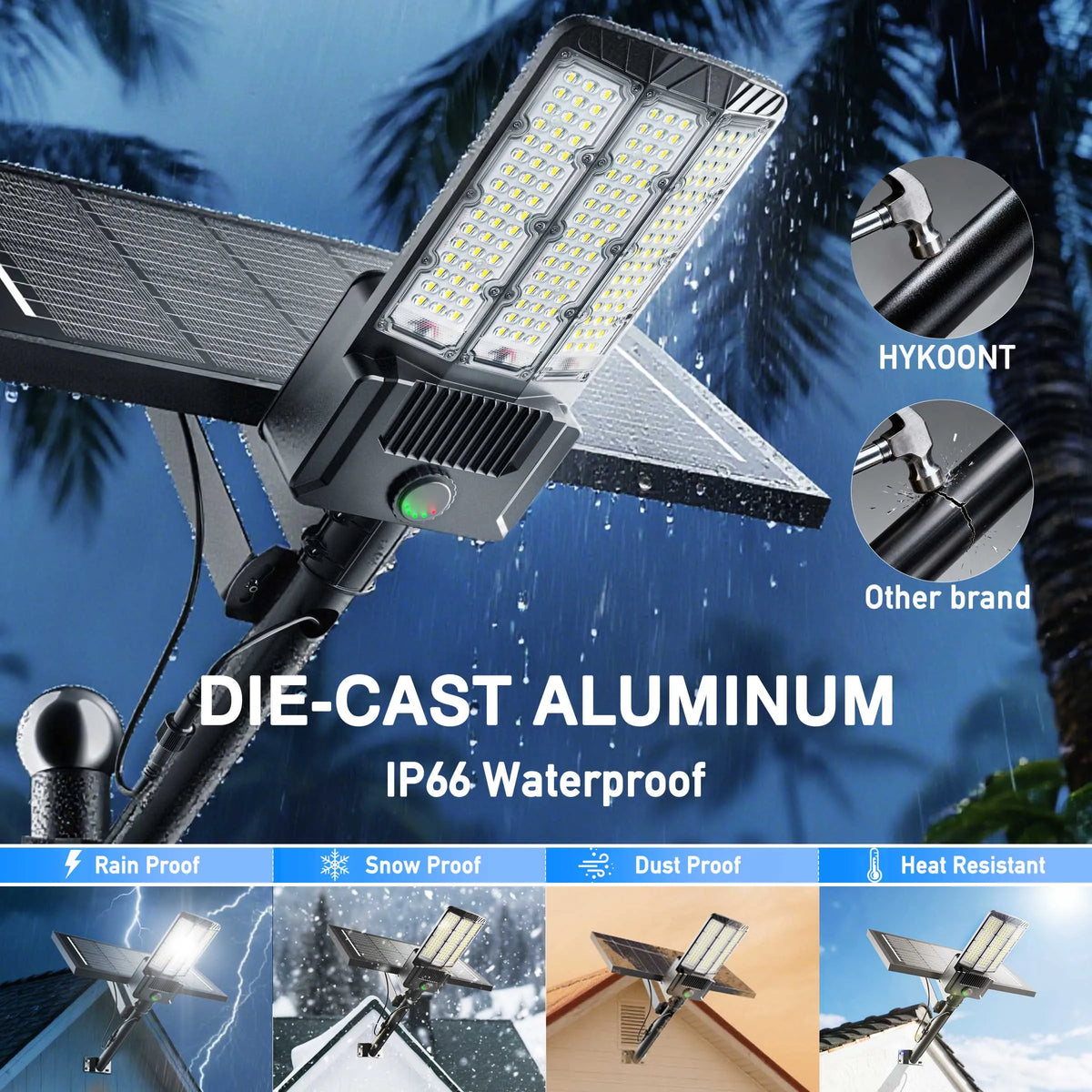 Solar Outdoor LED Parking Lot Light With Motion Sensor