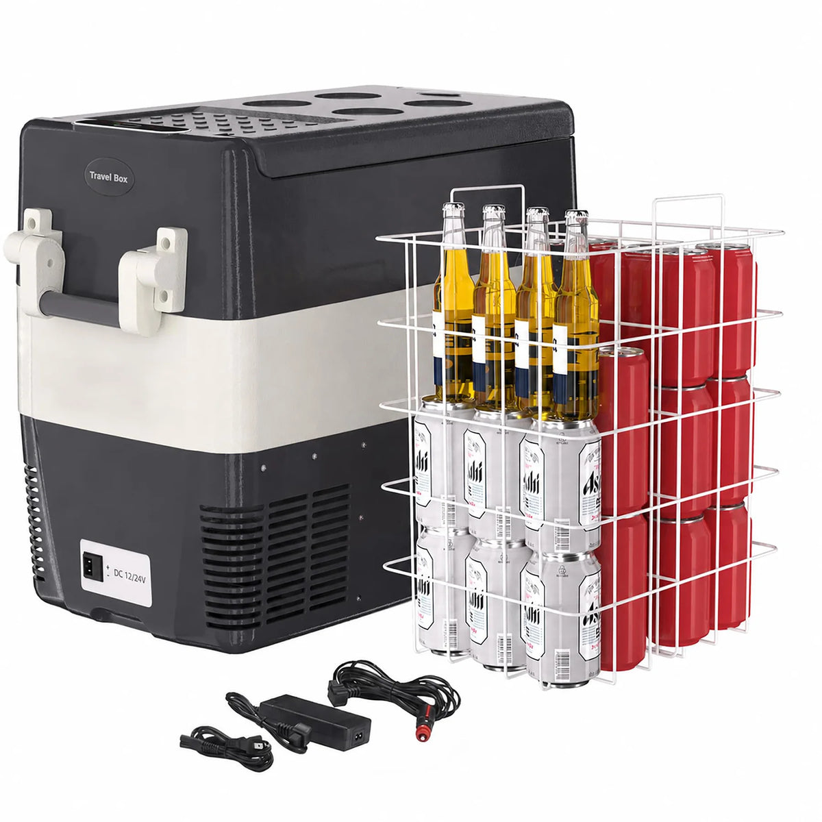 HiMISS Portable 12V Car Refrigerator Freezer for Camping and Travel
