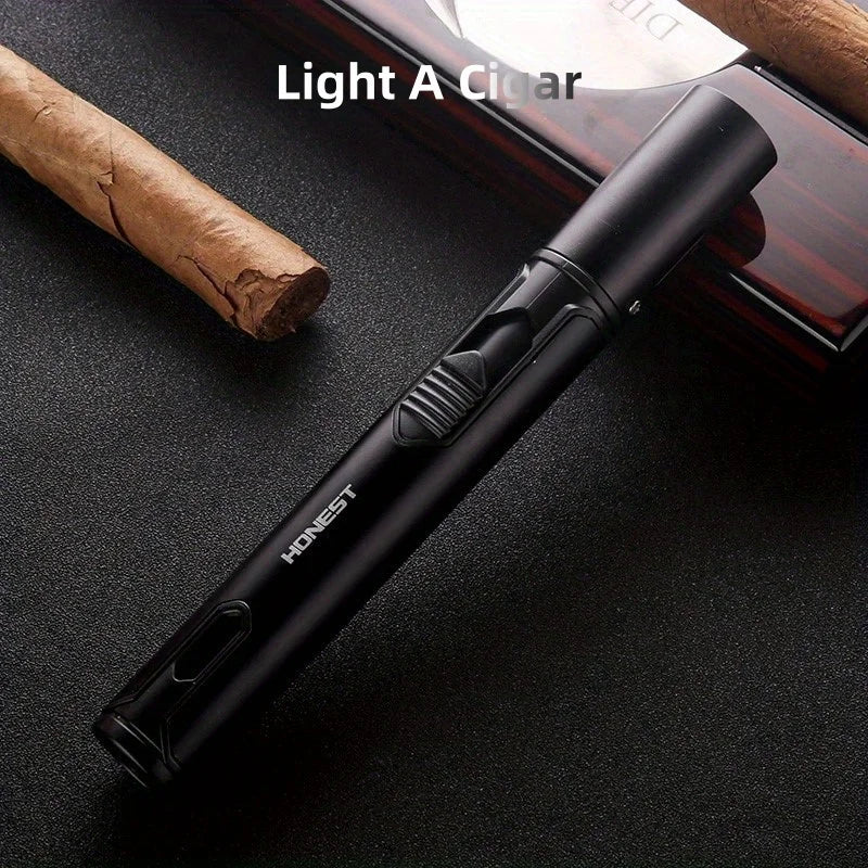 Adjustable Windproof Butane Torch Lighter With Long Jet Flame