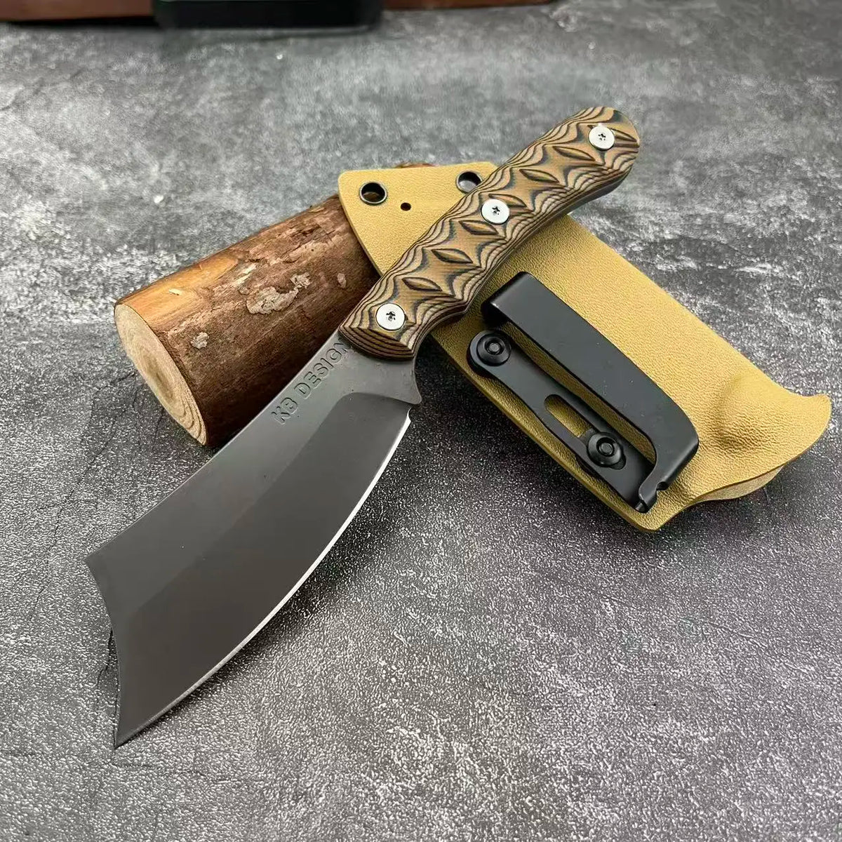 DIY Outdoor Camping Fixed Blade Stainless Steel Knife