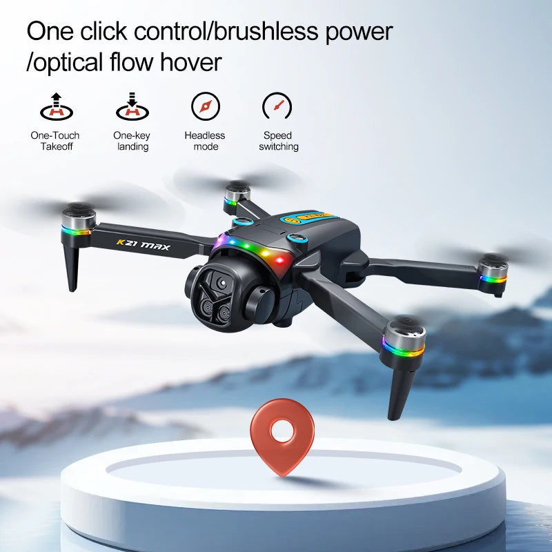 ZNLYRION K21MAX Foldable Brushless Camera Drone With Screen Remote