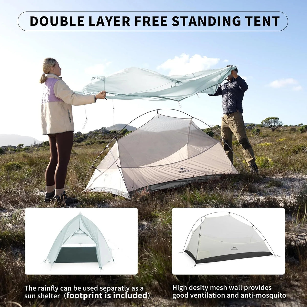 Naturehike Ultralight Double Layer Waterproof Backpacking Tent