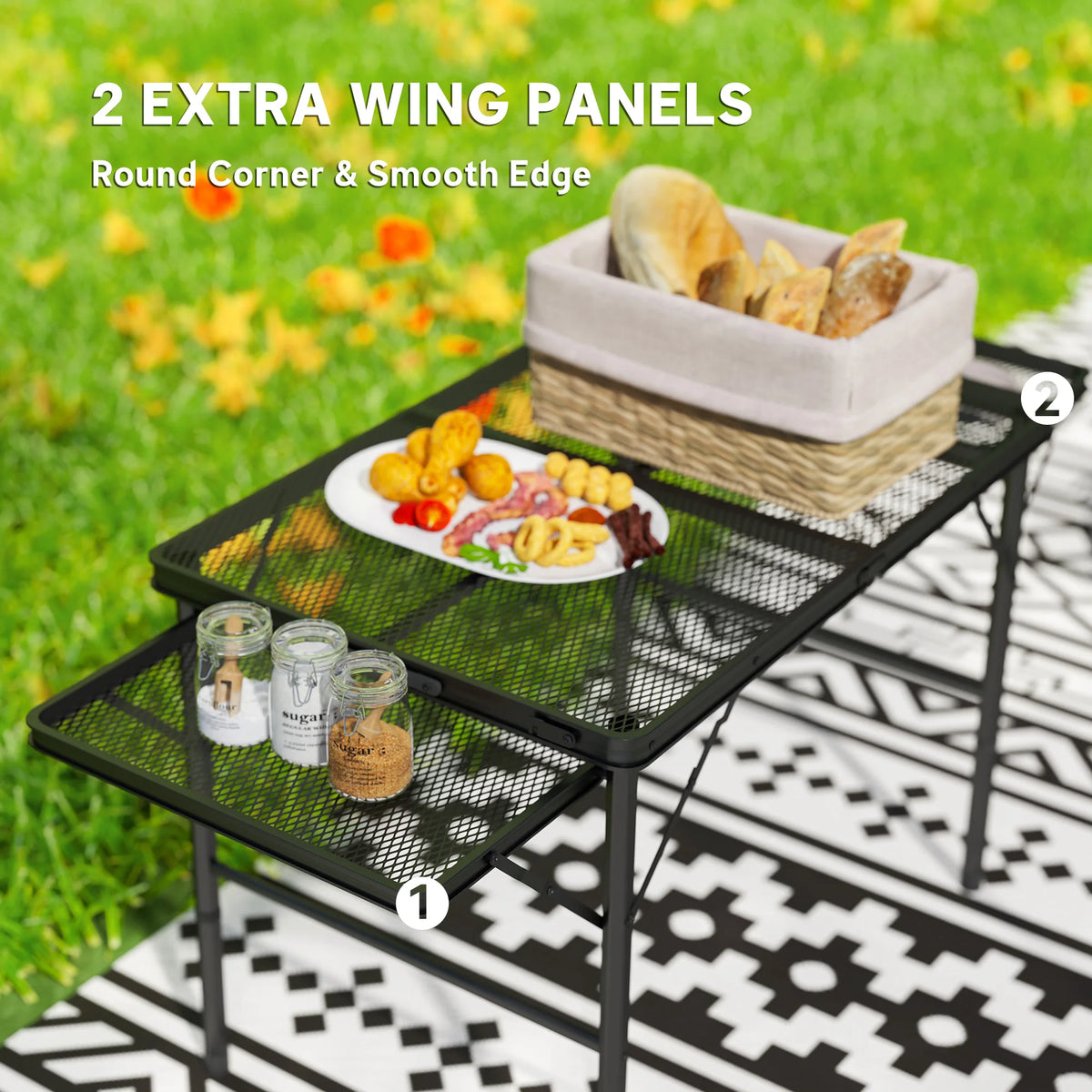 Outsunny Portable Folding Camping Grill Table