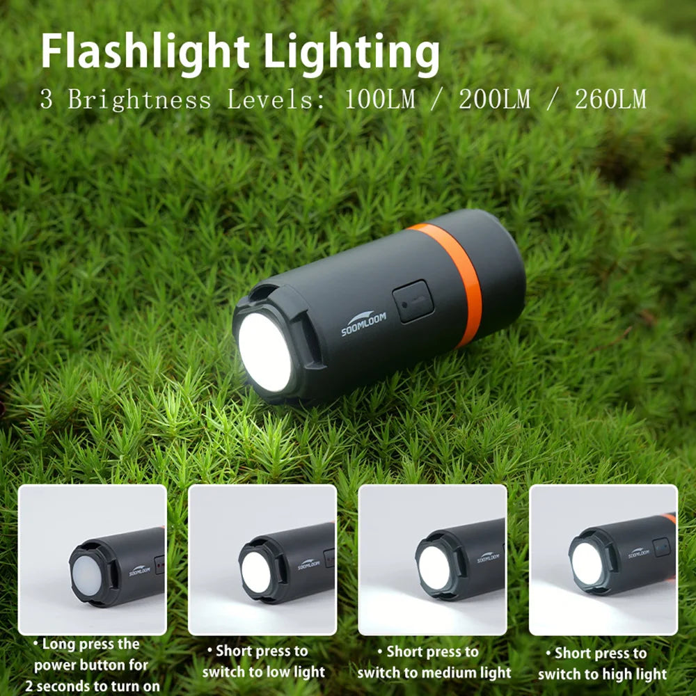 Soomloom Portable Electric Thumb Air Pump With Magnetic Flashlight