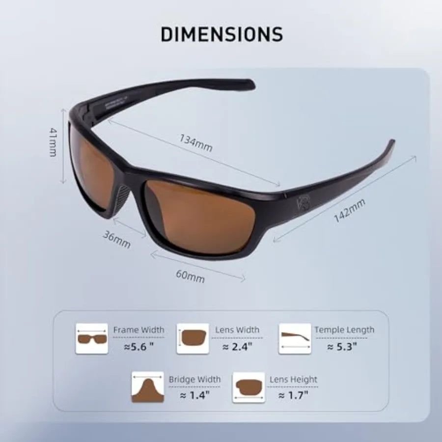 Polarized UV400 Sunglasses With Anti Glare Scratch Resistant Lenses