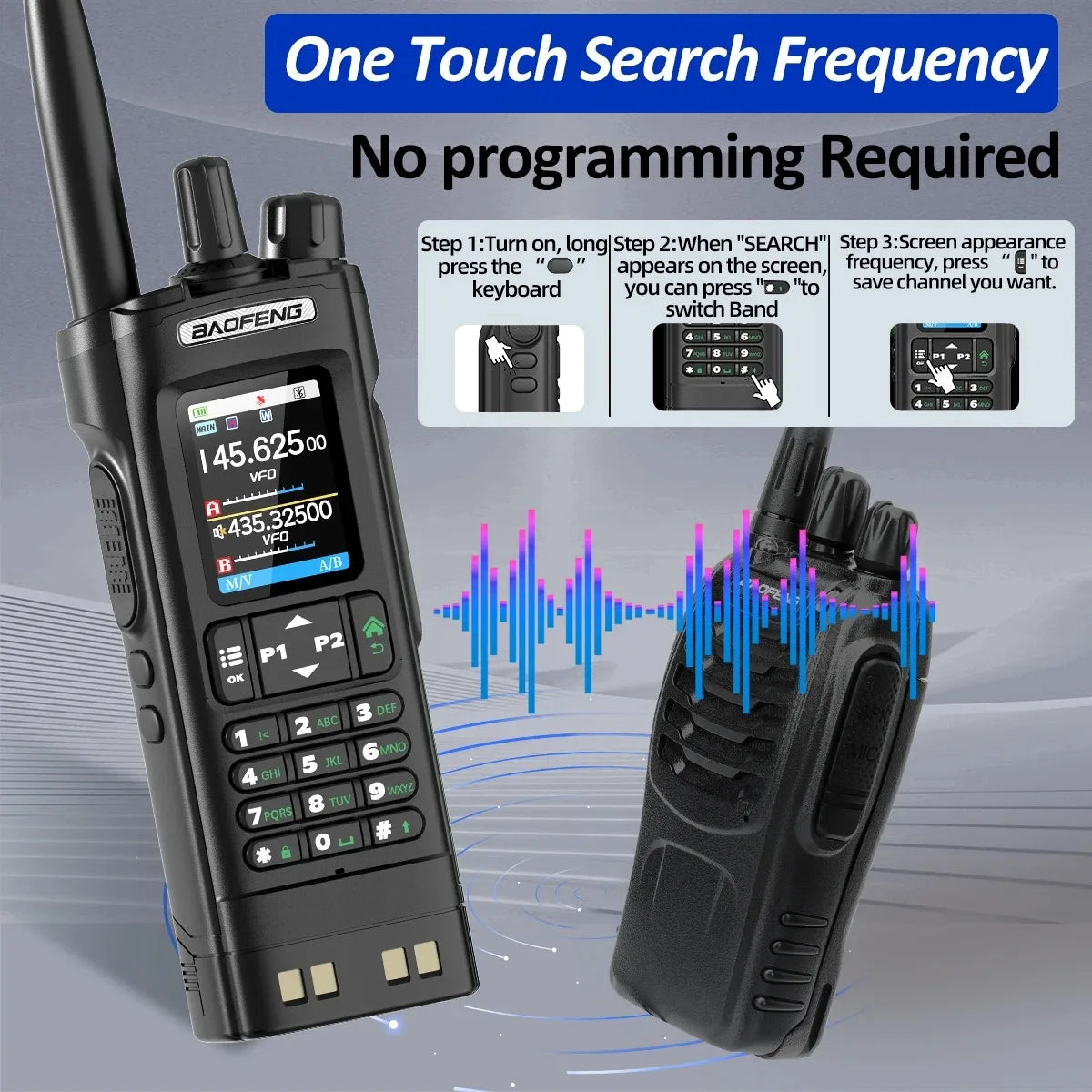 BAOFENG UV-32 GPS Bluetooth Two Way Radio Walkie Talkie