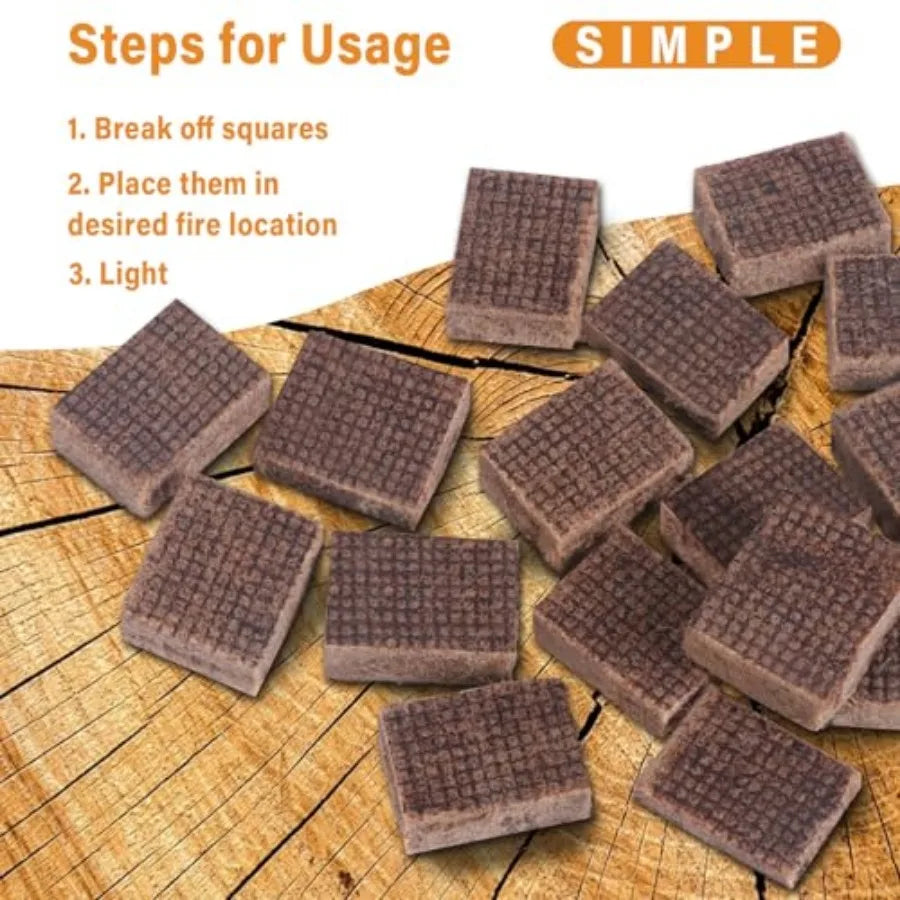 Natural Fire Starters for Campfires, Grills, Fireplaces and Wood Stoves
