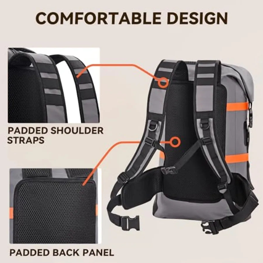 Waterproof Roll Top Dry Backpack For Hiking Kayaking And Boating