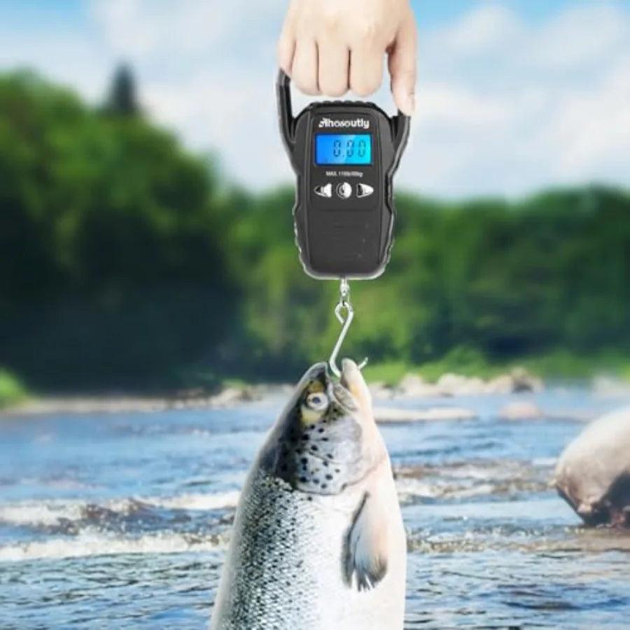 Digital Hanging Fish Scale With Backlit Lcd Display