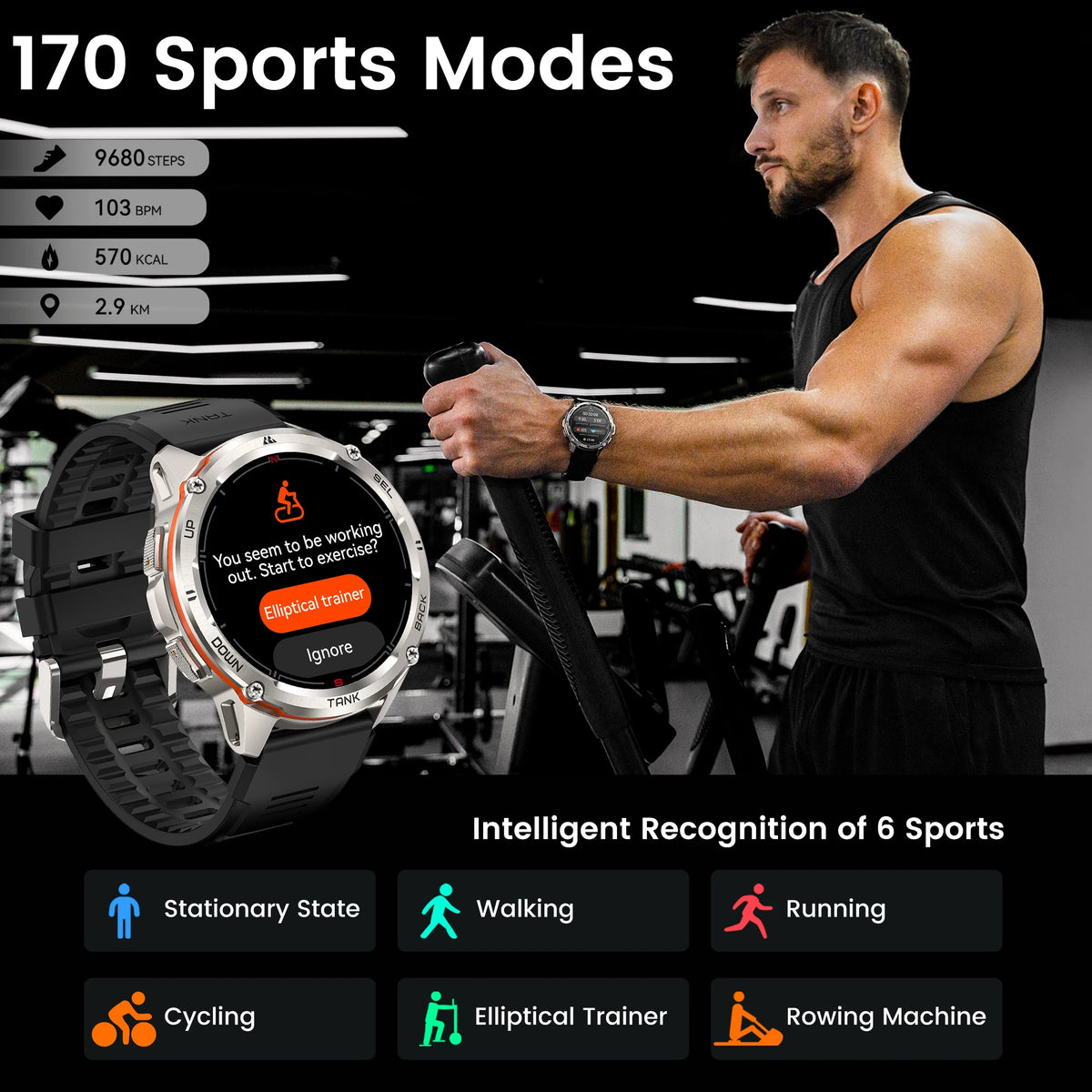 KOSPET TANK T3 Ultra GPS Rugged Smartwatch With Fitness Tracking