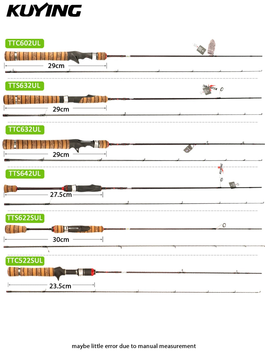 KUYING TETON Carbon Spinning and Casting Fishing Rod