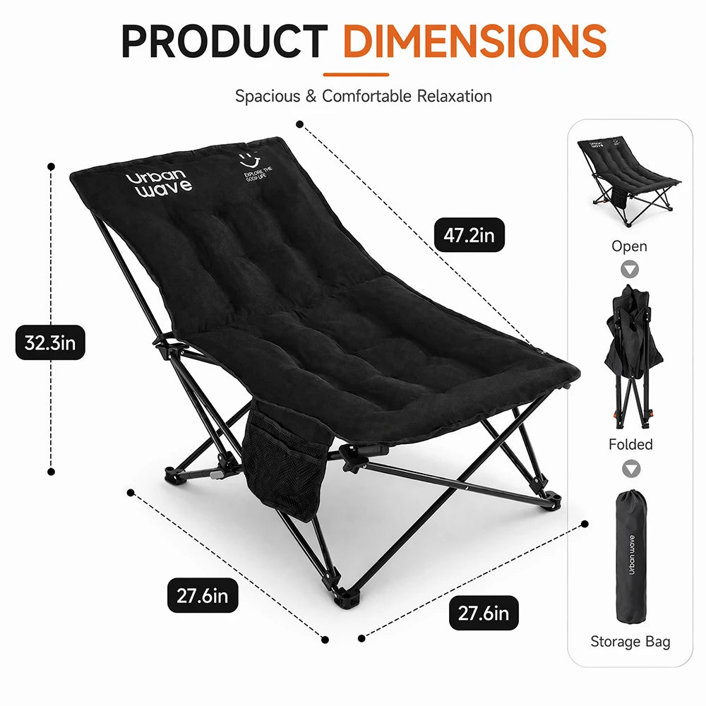 Urbanwave Portable Folding Camping Bed With Mattress