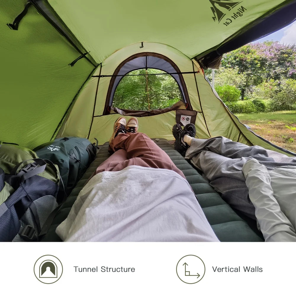 Night Cat Pop Up Tent With Mosquito Net Waterproof Camping Shelter