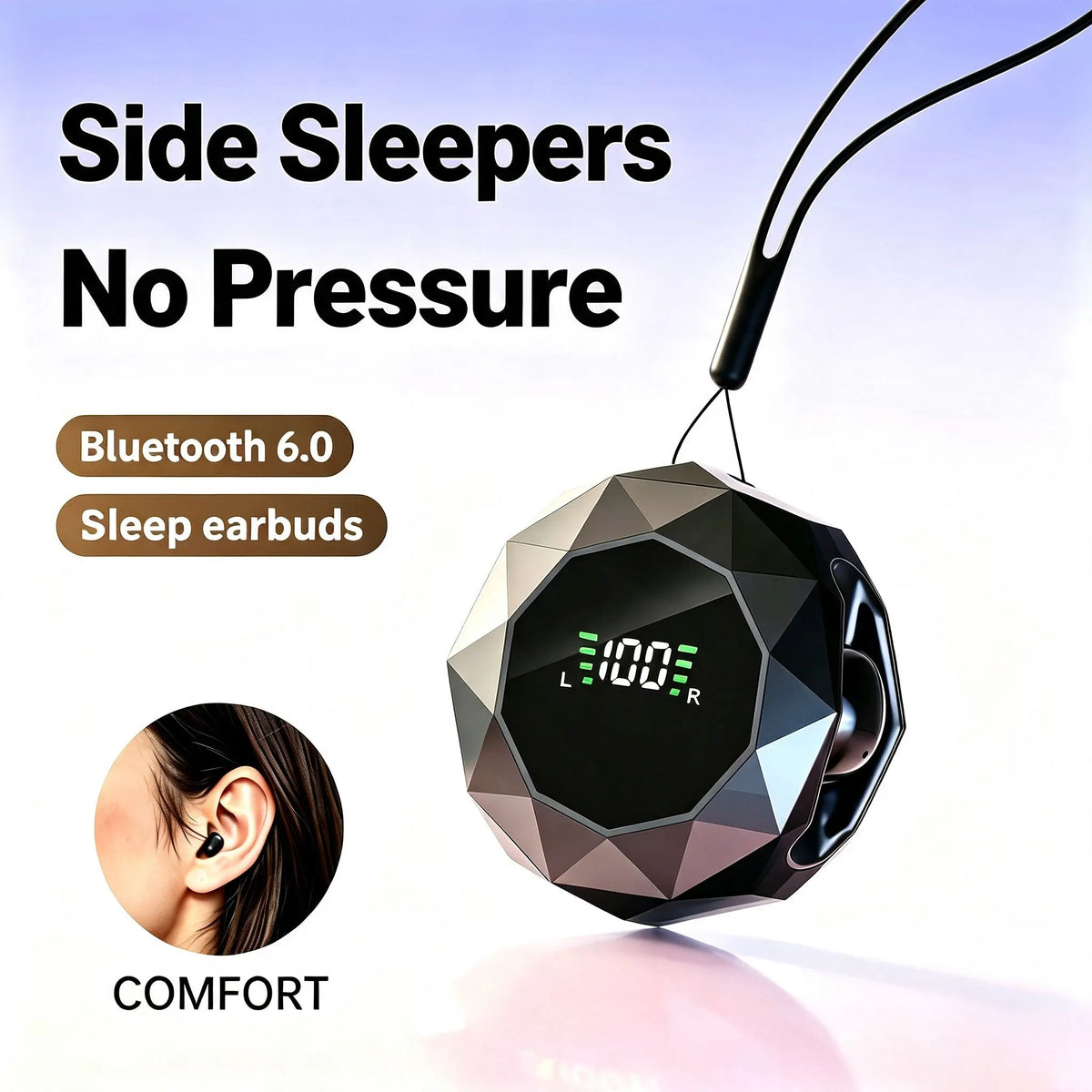 SHUKE Wireless Sleep Earbuds With Noise Cancellation